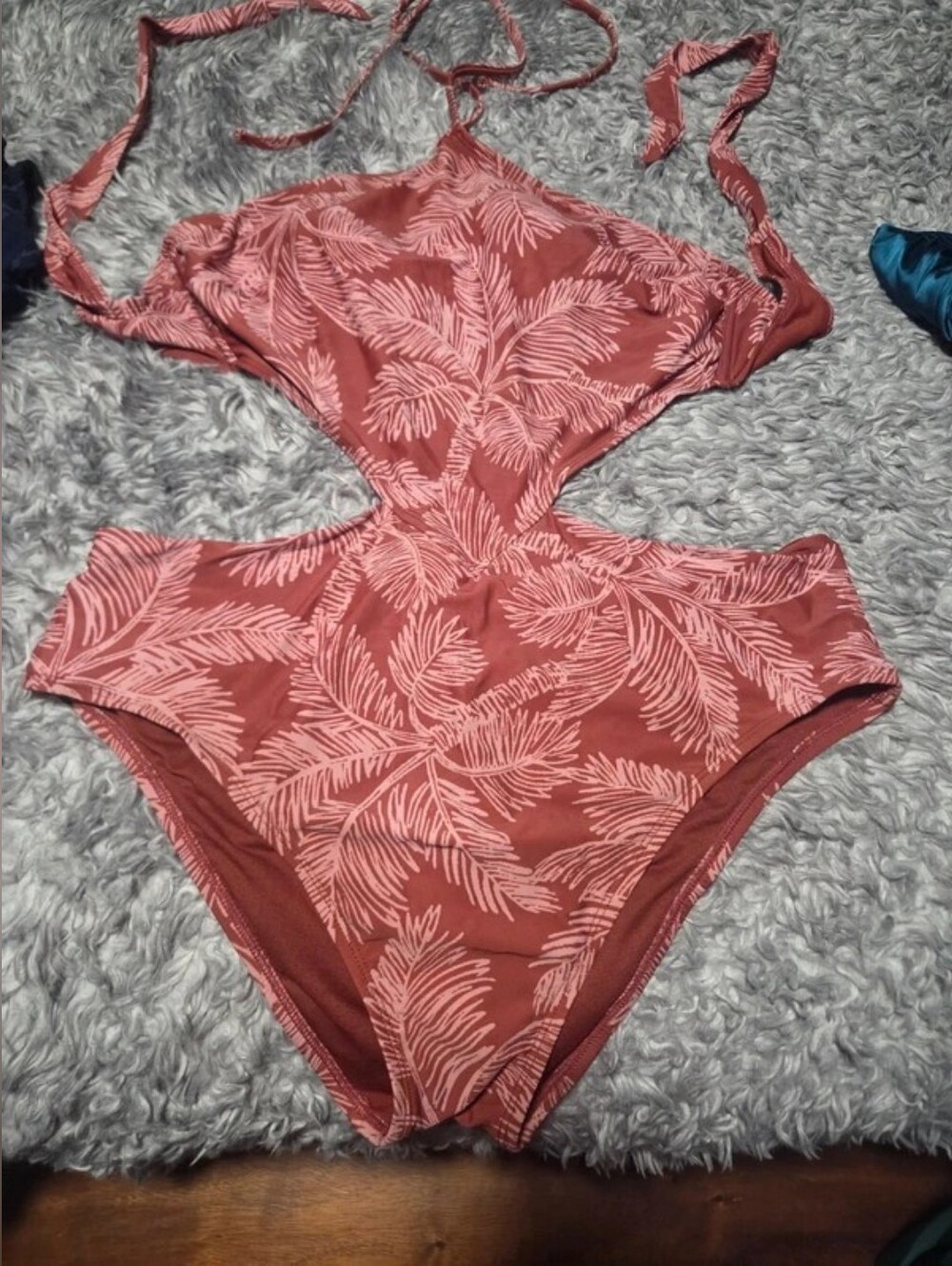 Shade & Shore Bright Pink Crochet Halter Bikini Set
